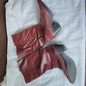 Tall red boots